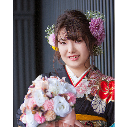 成人式 振袖 花 ロケ
